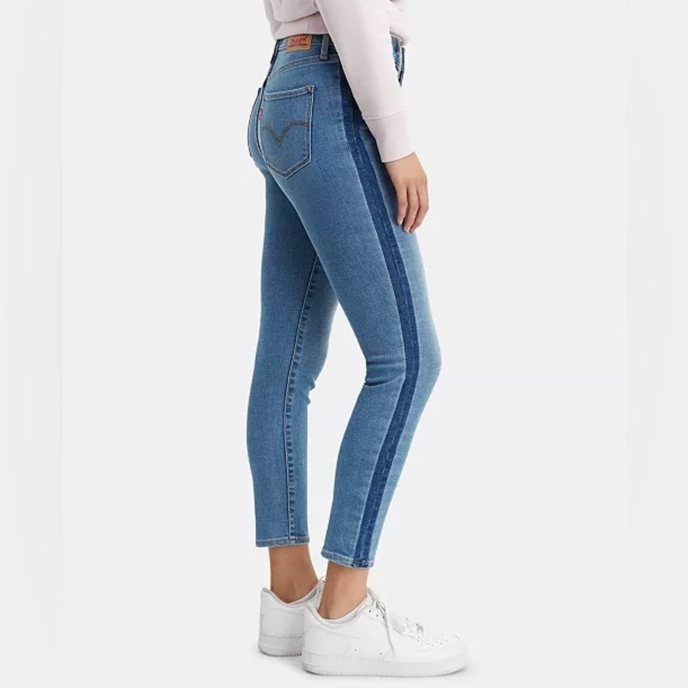 Levi's 311 Striped Shaping Ankle Skinny Light Wash Denim Jeans 30
